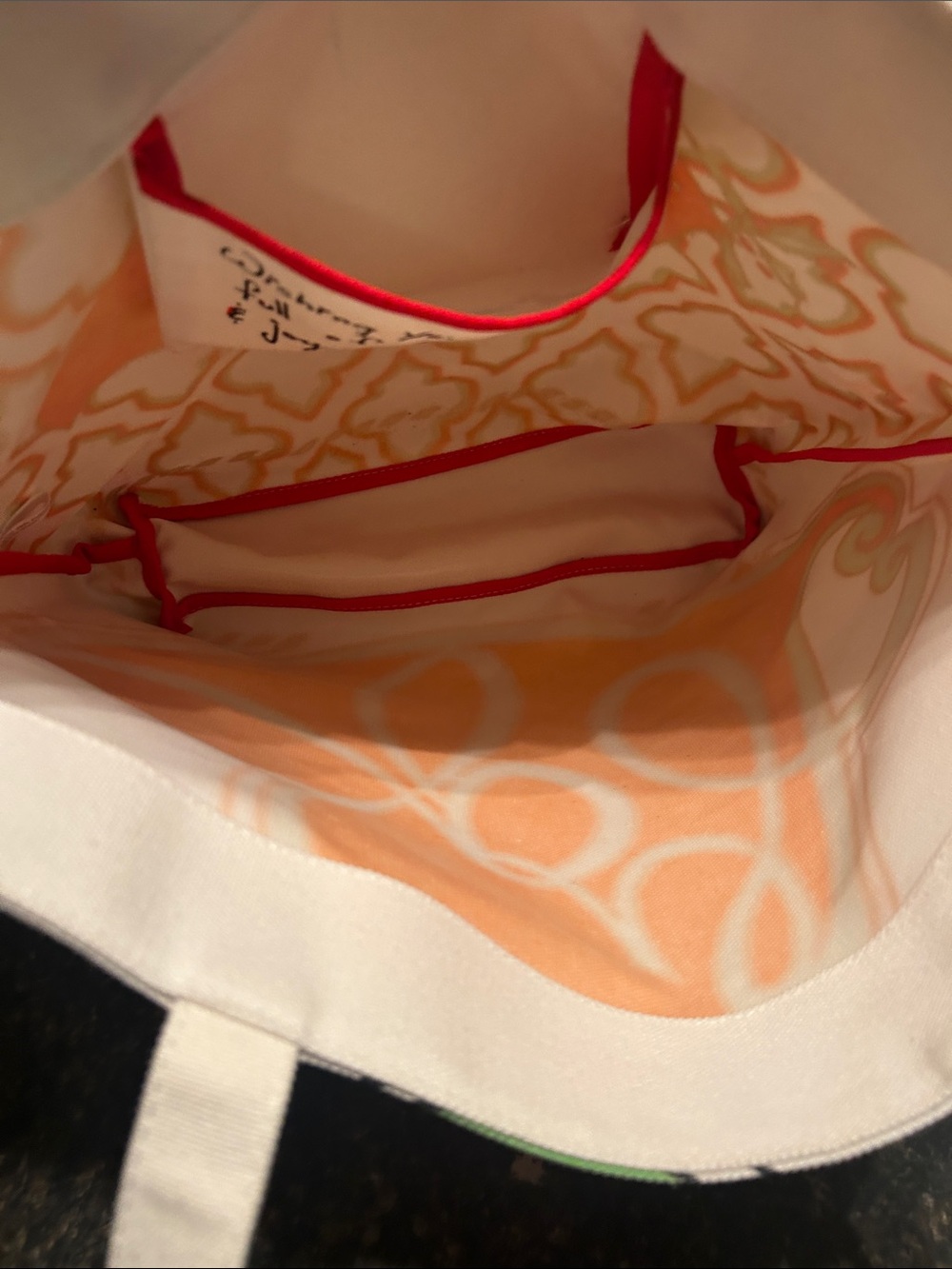 Brighton Red Bird Canvas Tote with 2 dust bags - Picture 3 of 9